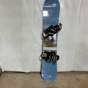 Burton Blue Snowboard with Black Bindings